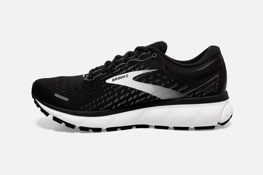 Brooks Israel Ghost 13 Road Running Shoes Womens - Black/White - HRL-691724